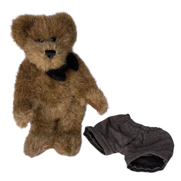 Boyds TEDDY BEAR 8” Matthew H 20th Anniversary Plush Toy Bow Tie Shorts 90s VTG - Picture 3 of 7